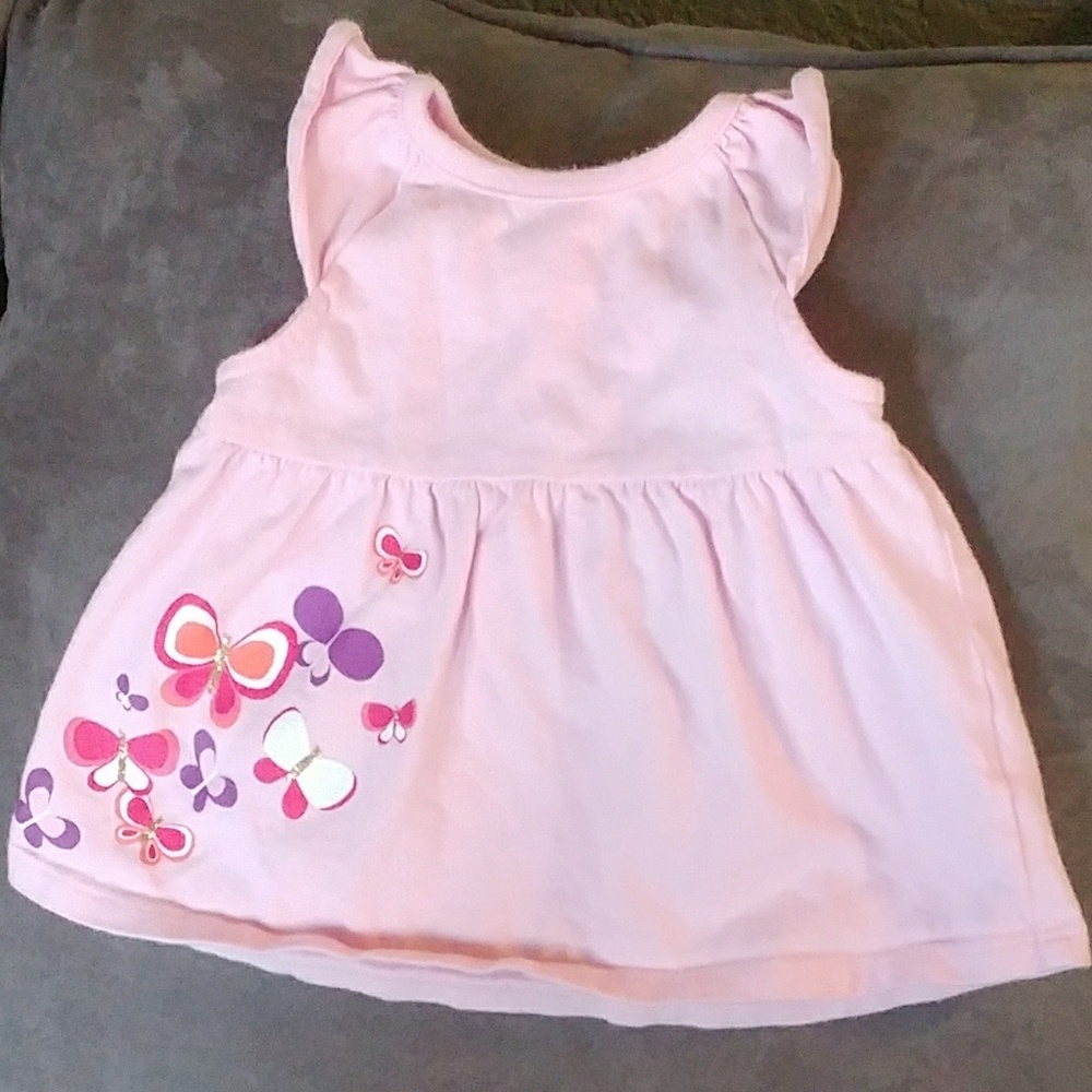 Pink Butterfly Tank Top